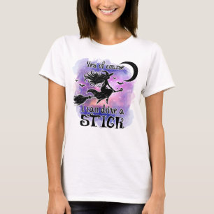 T-shirt Amusant Halloween sorcière équitation Broom