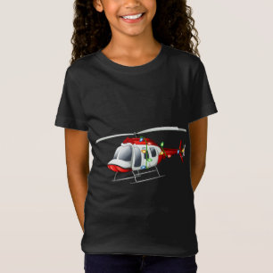T-Shirt Amusant hélicoptère Xmas Santa Hat Hélicoptère C