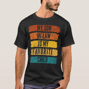 T-shirt Amusant Humour Familial Rétro Mon Fils En Droit Es