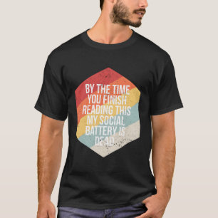 T-shirt Amusant Introvertir Social Battery Infj Istp Infp 