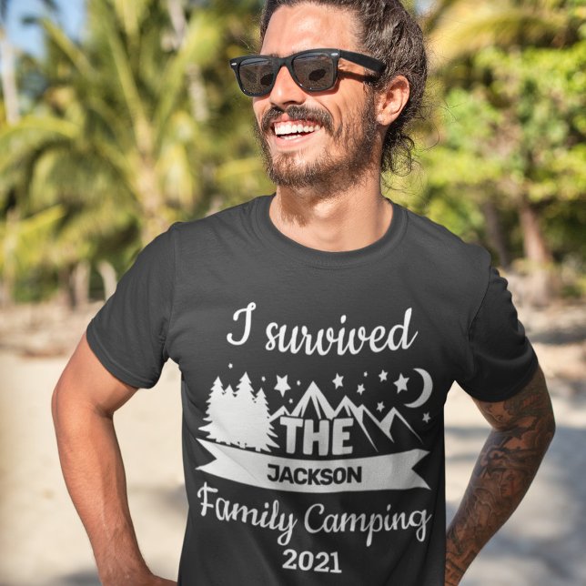 T-shirt Amusant J'ai survécu au camping familial (Créateur téléchargé)