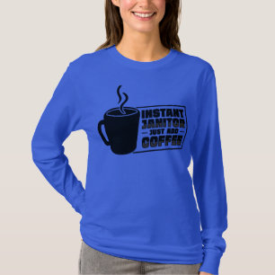T-shirt Amusant Janitor Nettoyant Gardien Louveur De Café 