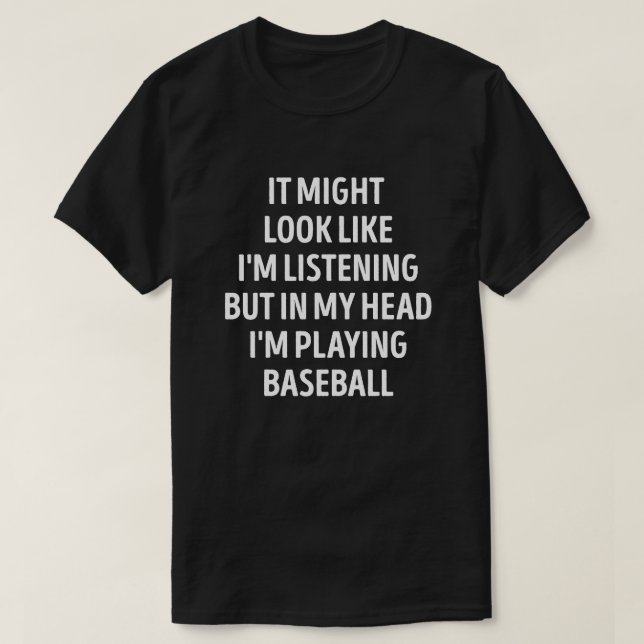 T-shirt Amusant jeu de baseball (Design devant)