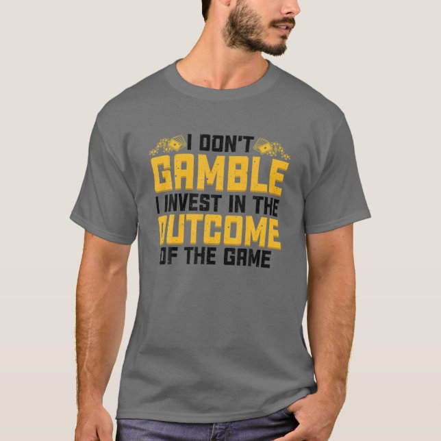 T-shirt Amusant Jeux D'Art Pour Hommes Femmes Joueur Poker (Devant)