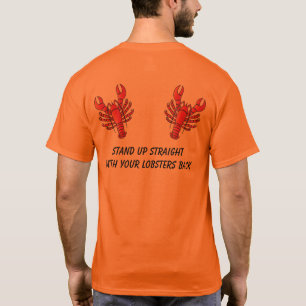 T-shirt Amusant Jordan Peterson debout droit homard mème