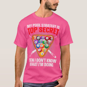 T-shirt Amusant Joueur de piscine 8 balles Billard Lover
