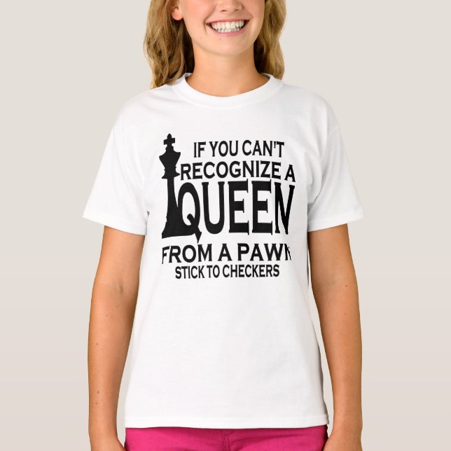 T-shirt Amusant joueur d'échecs Club de jeu de la reine (Devant)