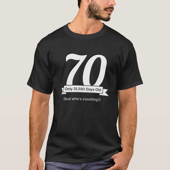 T-shirt Amusant Joyeux 70E Anniversaire - Seulement 25,550 (Devant)