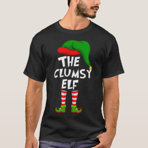 T-shirt Amusant Jumelage de Noël de famille L'elfe maladro