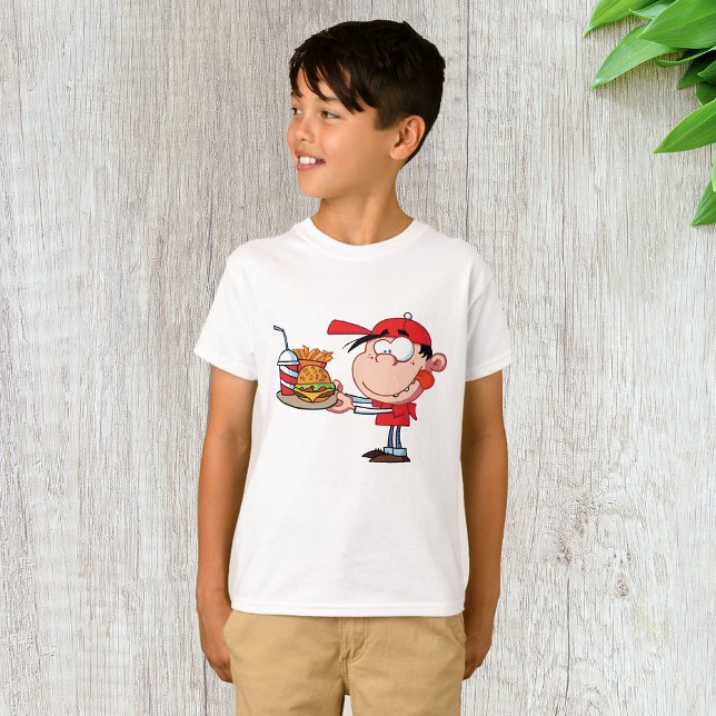 T-shirt Amusant Kid Fast Food Burger, Fries et Boire (Créateur téléchargé)