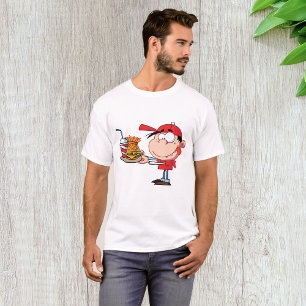 T-shirt Amusant Kid Fast Food Burger, Fries et Boire