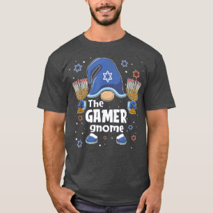 T-shirt Amusant Le Gamer Gnome Hanoukka Matching Family Pa