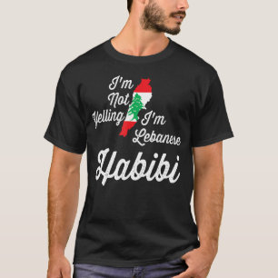 T-shirt Amusant Libanais Arabe Je ne hurle pas, je suis Li