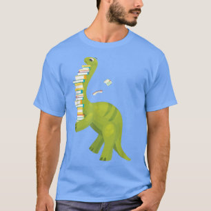 T-shirt Amusant Livre Adulte Tee Cute Dinosaur Livre Lectu