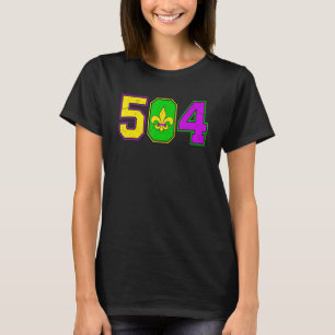 T-shirt Amusant Mardi Gras 504 Party Lover Festival Costum