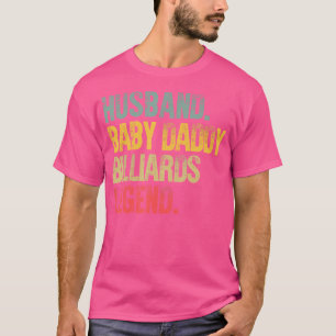 T-shirt Amusant Mari Bébé Papa Billard Légende