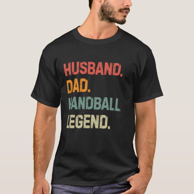 T-shirt Amusant mari de balle à main papa légende de handb (Devant)