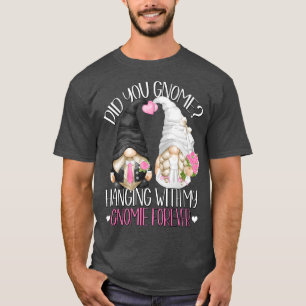 T-shirt Amusant Mariage Groom Bride Gnome Pun Hanging Avec