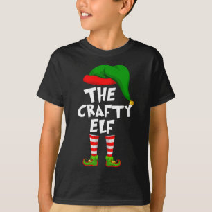T-shirt Amusant Matching Famille Noël L'Elfe Crafty