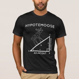 T-shirt Amusant Math Pun Moose Hypotenuse Mathématicien.