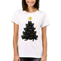 Amusant Meowy Kawaii Chats noirs Arbre de Noël
