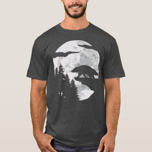 T-shirt Amusant Miel Badger Animal Ratel Night Sky - Miel