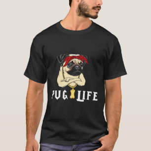 T-shirt Amusant Mignonne Carlin design de vie classique T-