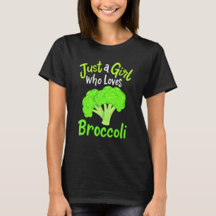 T-shirt Amusant Mignonne Juste Une Fille Qui Aime Le Broco