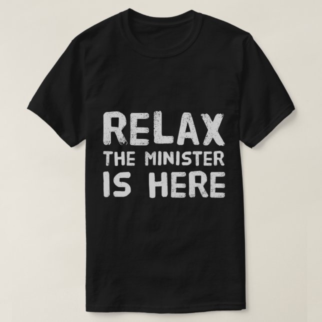 T-shirt Amusant Ministre Mariage Mariage Cadeau Relax (Design devant)