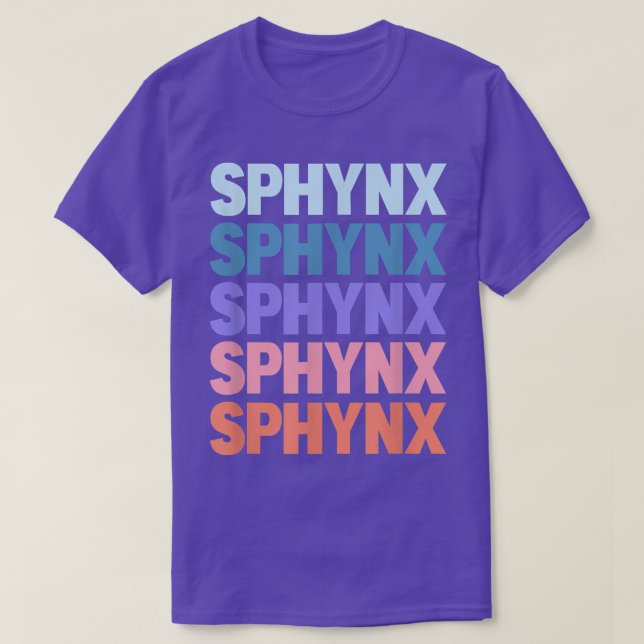 T-shirt Amusant Moderne Répétition Tet Design Sphyn (Design devant)