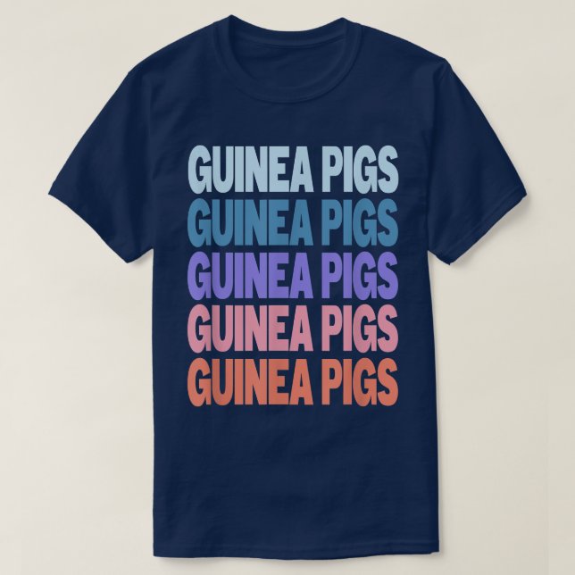 T-shirt Amusant Moderne Texte Répété Conception Guinée Por (Design devant)
