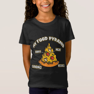 T-Shirt Amusant Mon Alimentation Pyramide Pizza Pizzeria R
