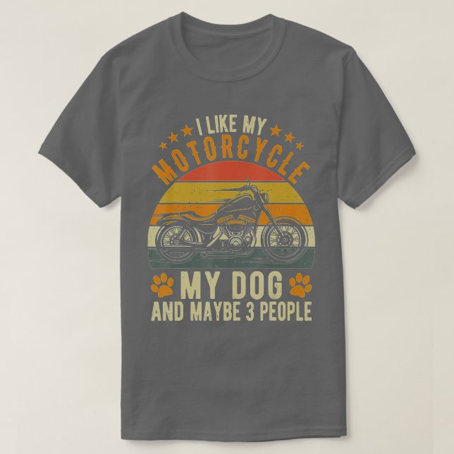 T-shirt Amusant Motorbike Biker Motorcycle Conception Anim (Design devant)