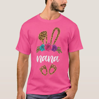 T-shirt Amusant Nana Bunny Leopard, Bunny Grandm de Pâques