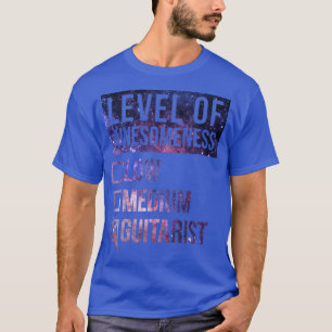 T-shirt Amusant Niveau De Compréhension Petite Guitare Gui
