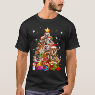 T-shirt Amusant Noël de l'anglais de Bulldog