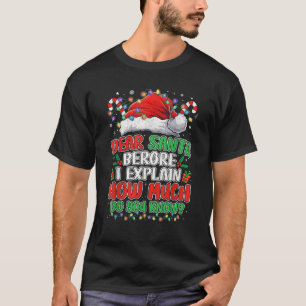 T-shirt Amusant Noël Enfants Adultes Cher Père Noël Je Peu