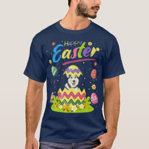 T-shirt Amusant Oeuf de Pâques Lover Alaskan Malamute Chie