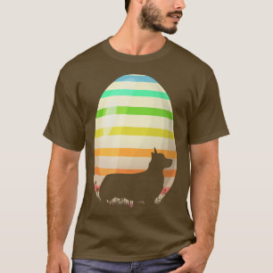 T-shirt Amusant Oeuf de Pâques Lover Style Vintage Corgi C