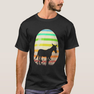 T-shirt Amusant Oeuf de Pâques Lover Style Vintage Mule Pâ