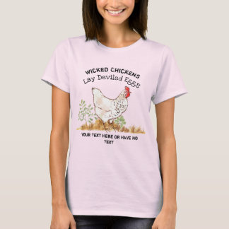T-shirt Amusant Oeuf de poulet nouveauté Rustique Shabby F