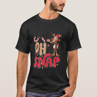 T-shirt Amusant Oh Snap Reindeer Sucre de canne de Noël Am