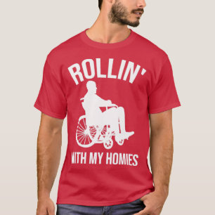 T-shirt Amusant Paraplégique Handicap En Fauteuil Roulant