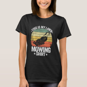T-shirt Amusant Paysage Herbe D'Entretien De Pelouse Voici