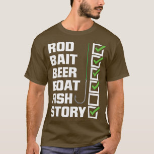 T-shirt Amusant Pêche Bod Bain Bateau à bière (No) Fish St