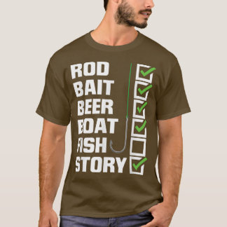 T-shirt Amusant Pêche Bod Bain Bateau à bière (No) Fish St