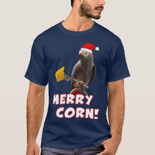 T-shirt Amusant perroquet gris d'Afrique Joyeux Noël de ma