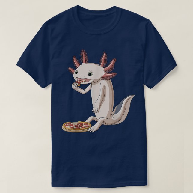 T-shirt Amusant Pizza Lover Axolotl (Design devant)