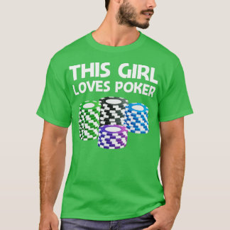 T-shirt Amusant Poker Designs Pour Filles Casino Jeux De C