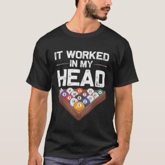 T-shirt Amusant Pool Billard Conception Pour Hommes Femmes